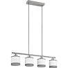HLW LED Metalen LED Hanglamp Trion Vamos - 4-lichts LED lamp met E14 fitting, chroom