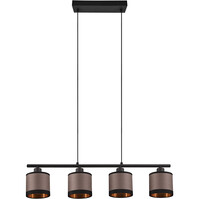 LED Hanglamp Trion Vamos - Mat Zwart, Metalen 4-lichts Design LED Hanglamp Trion Vamos - Mat Zwart, Metalen 4-lichts Design