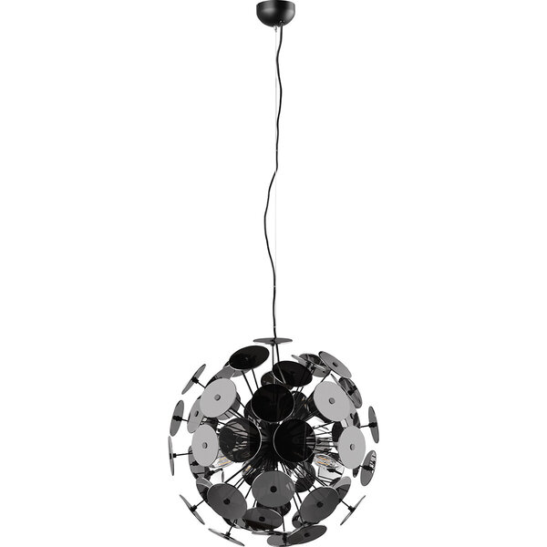 HLW LED Metalen LED Hanglamp Trion Discon - Zwarte LED Hanglamp, 6-lichts, Rond, E14 HLW LED Metalen LED Hanglamp Trion Discon - Zwarte LED Hanglamp, 6-lichts, Rond, E14
