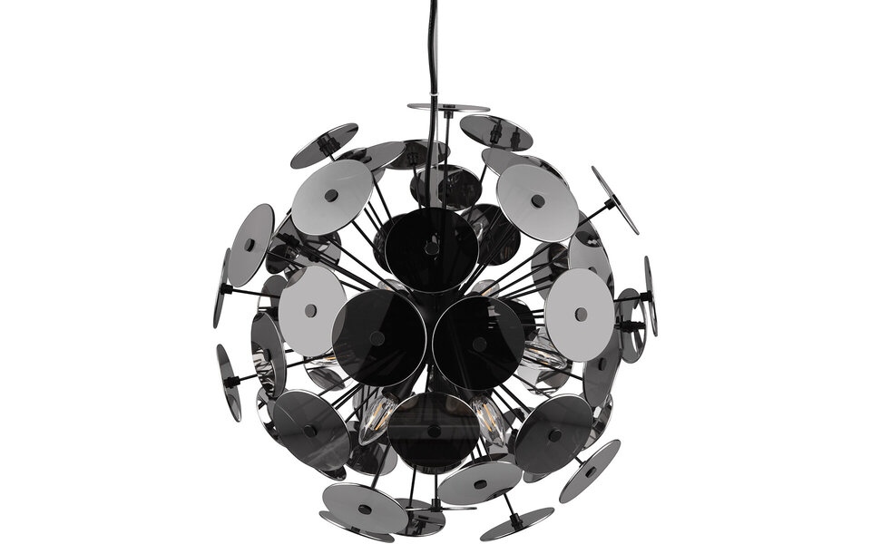 HLW LED Metalen LED Hanglamp Trion Discon - Zwarte LED Hanglamp, 6-lichts, Rond, E14 HLW LED Metalen LED Hanglamp Trion Discon - Zwarte LED Hanglamp, 6-lichts, Rond, E14