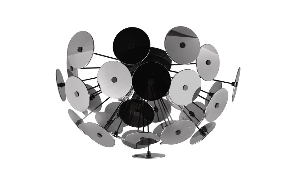 HLW LED Metalen LED Hanglamp Trion Discon - Mat Zwart, Rond, 3-lichts E14