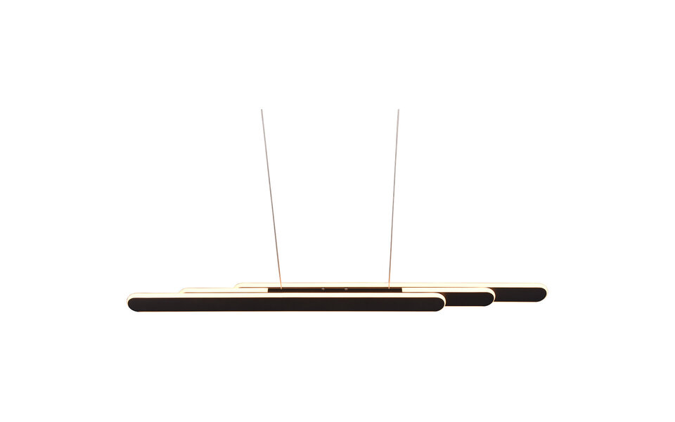 HLW LED Zwarte Metalen LED Hanglamp 48W - Trion Clio Rond & Aanpasbaar