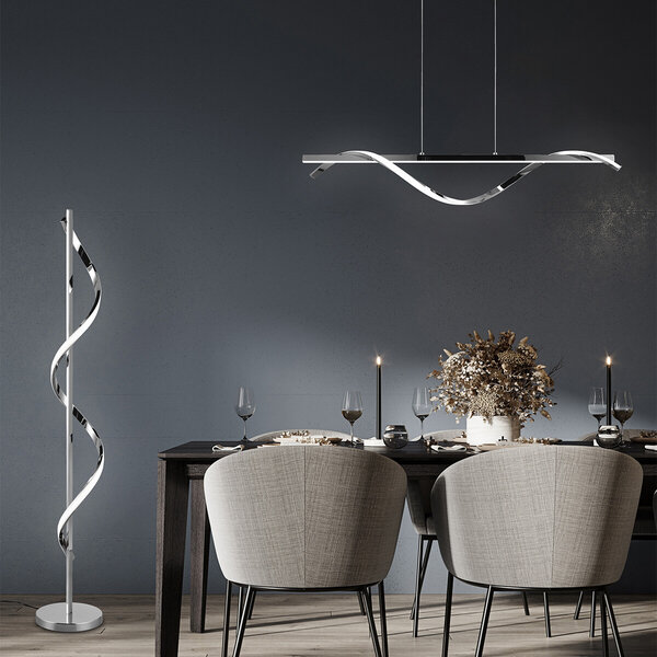 HLW LED Witte Dimbare Metalen LED Hanglamp 26W met Natuurlijk Wit Neutraal Licht HLW LED Witte Dimbare Metalen LED Hanglamp 26W met Natuurlijk Wit Neutraal Licht