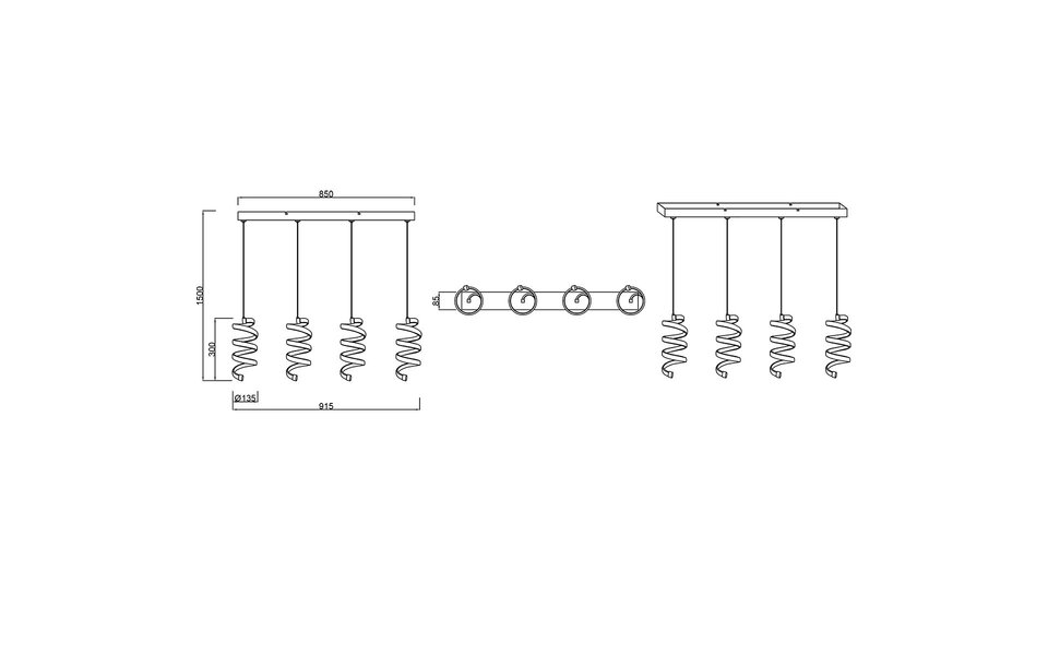 HLW LED Moderne Metalen LED Hanglamp 8W - Witte LED Hanglamp Neutraal Wit 4000K