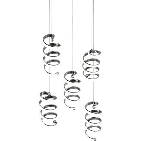 HLW LED Ronde Metalen LED Hanglamp 8W - Witte LED Lamp Neutraal Wit 4000K Dimbaar