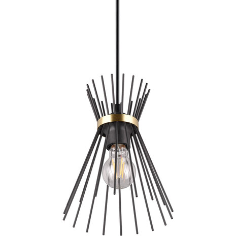 HLW LED Metalen LED Hanglamp Trion Drado - Zwarte & Gouden LED Hanglamp E27 HLW LED Metalen LED Hanglamp Trion Drado - Zwarte & Gouden LED Hanglamp E27