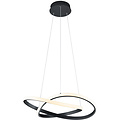 Moderne Metalen Dimbare LED Hanglamp - Mat Zwart, Warm Wit 27.5W