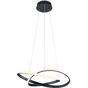 Dimbare Mat Zwarte LED Hanglamp - Warm Wit 27.5W Dimbare Mat Zwarte LED Hanglamp - Warm Wit 27.5W