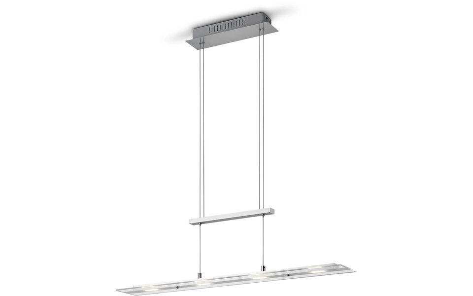 HLW LED Metalen LED Hanglamp Trion Silom - Witte 4-lichts LED Hanglamp, Warm Wit 3000K