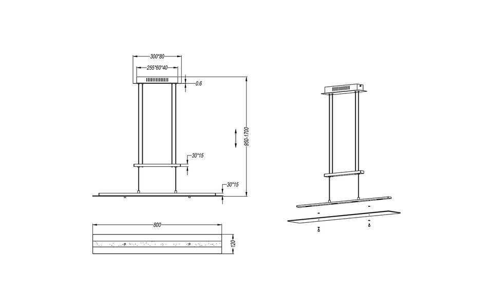 HLW LED Metalen LED Hanglamp Trion Silom - Witte 4-lichts LED Hanglamp, Warm Wit 3000K