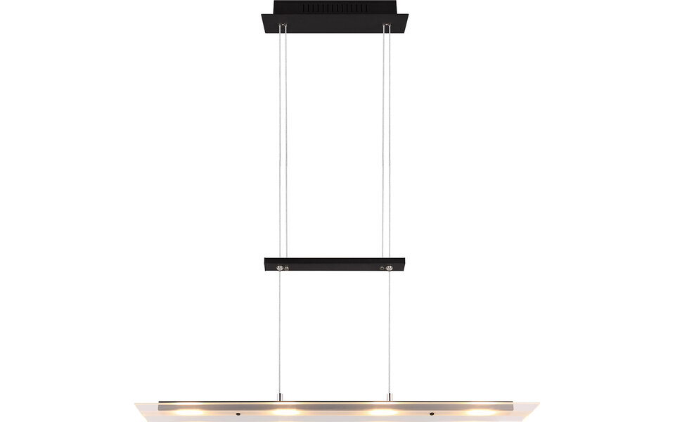 HLW LED Metalen LED Hanglamp Mat Zwart of Wit - Warm Wit 3000K - 4 Lichtpunten