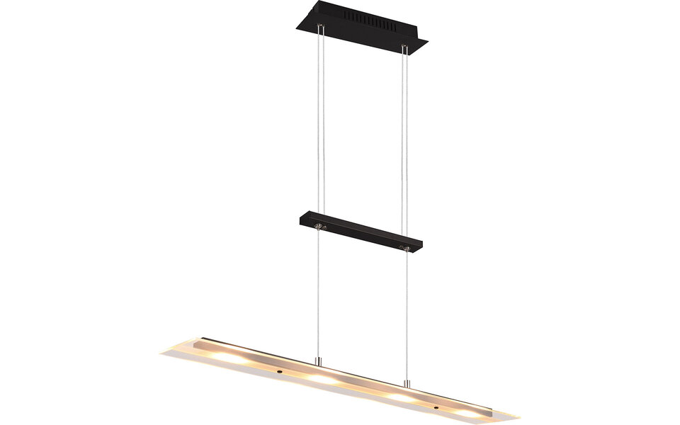 HLW LED Metalen LED Hanglamp Mat Zwart of Wit - Warm Wit 3000K - 4 Lichtpunten