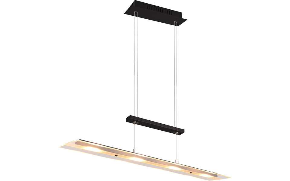 HLW LED Metalen LED Hanglamp Mat Zwart of Wit - Warm Wit 3000K - 4 Lichtpunten