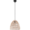 LED Hanglamp Trion Kei - 1-lichts Rond Bruin Rotan - E27 Fitting