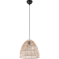 LED Hanglamp Trion Kei - Rond Bruin Rotan - E27 Fitting