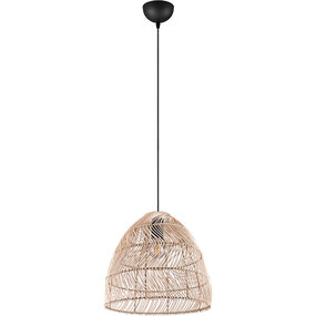 LED Hanglamp Trion Kei - Rond Bruin Rotan - E27 Fitting LED Hanglamp Trion Kei - Rond Bruin Rotan - E27 Fitting