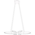 Stijlvolle Dimbare LED Hanglamp 32W - Mat Wit Metaal, Neutraal Wit Licht