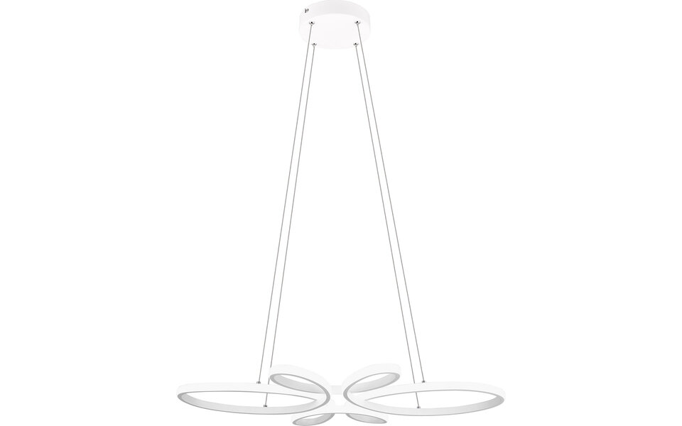 HLW LED Stijlvolle Dimbare LED Hanglamp 32W - Mat Wit Metaal, Neutraal Wit Licht