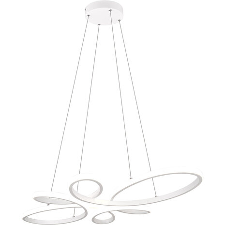 HLW LED Stijlvolle Dimbare LED Hanglamp 32W - Mat Wit Metaal, Neutraal Wit Licht HLW LED Stijlvolle Dimbare LED Hanglamp 32W - Mat Wit Metaal, Neutraal Wit Licht