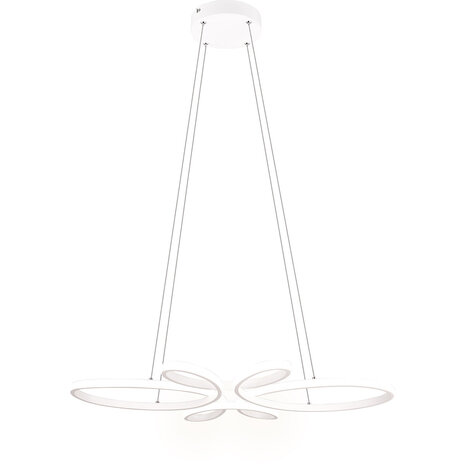 HLW LED Stijlvolle Dimbare LED Hanglamp 32W - Mat Wit Metaal, Neutraal Wit Licht HLW LED Stijlvolle Dimbare LED Hanglamp 32W - Mat Wit Metaal, Neutraal Wit Licht