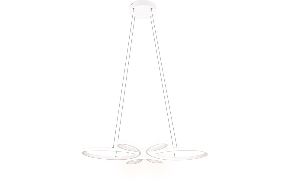 HLW LED Stijlvolle Dimbare LED Hanglamp 32W - Mat Wit Metaal, Neutraal Wit Licht