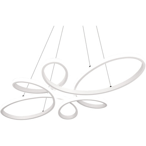 HLW LED Stijlvolle Dimbare LED Hanglamp 32W - Mat Wit Metaal, Neutraal Wit Licht HLW LED Stijlvolle Dimbare LED Hanglamp 32W - Mat Wit Metaal, Neutraal Wit Licht