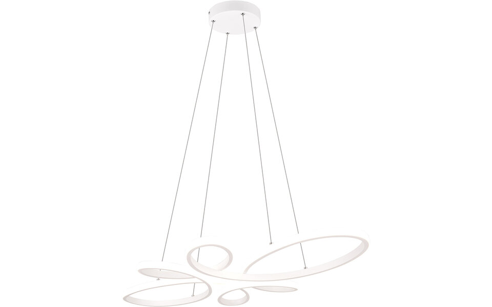 HLW LED Stijlvolle Dimbare LED Hanglamp 32W - Mat Wit Metaal, Neutraal Wit Licht