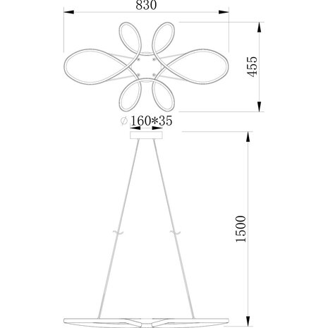 HLW LED Stijlvolle Dimbare LED Hanglamp 32W - Mat Wit Metaal, Neutraal Wit Licht HLW LED Stijlvolle Dimbare LED Hanglamp 32W - Mat Wit Metaal, Neutraal Wit Licht