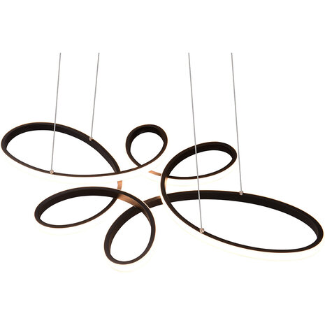 HLW LED Metalen Dimbare LED Hanglamp 32W - Zwart Rond Design met Neutraal Wit