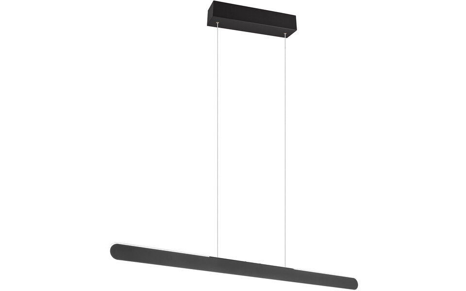 HLW LED Dimbare LED Hanglamp 28W - Mat Zwart Metalen LED Lamp met Aanpasbare Kleur