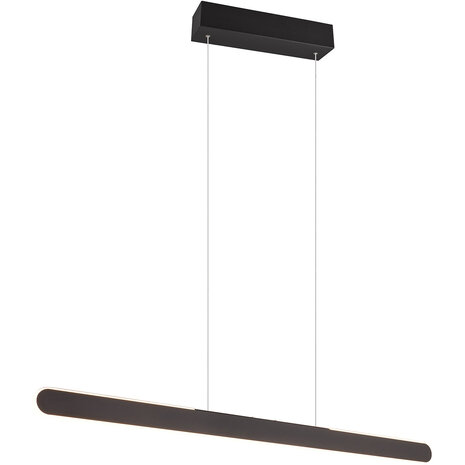 HLW LED Dimbare LED Hanglamp 28W - Mat Zwart Metalen LED Lamp met Aanpasbare Kleur