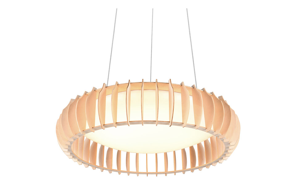 HLW LED Stijlvolle Witte Stoffen LED Hanglamp - Dimbaar 40W LED Lamp Trion Emont HLW LED Stijlvolle Witte Stoffen LED Hanglamp - Dimbaar 40W LED Lamp Trion Emont