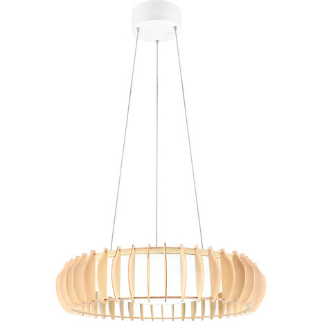 HLW LED Stijlvolle Witte Stoffen LED Hanglamp - Dimbaar 40W LED Lamp Trion Emont