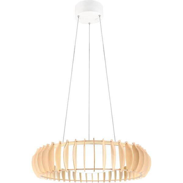 HLW LED Stijlvolle Witte Stoffen LED Hanglamp - Dimbaar 40W LED Lamp Trion Emont