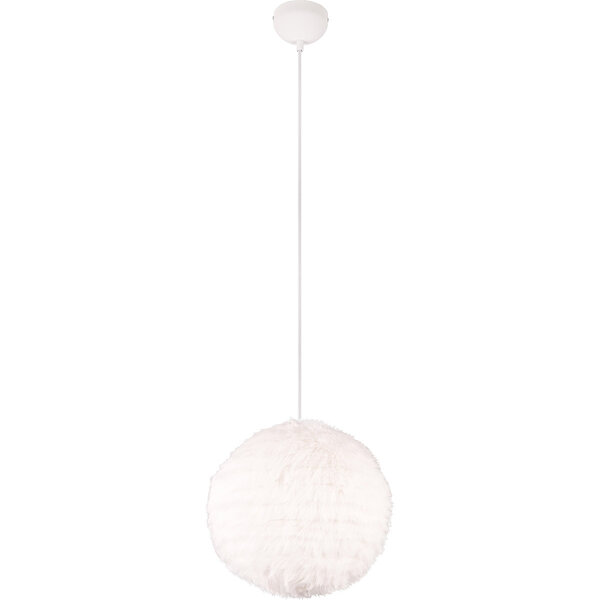 HLW LED LED Hanglamp Trion Fluffy - Taupe pluche, rond design met E27 fitting HLW LED LED Hanglamp Trion Fluffy - Taupe pluche, rond design met E27 fitting