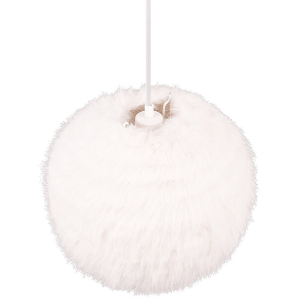 HLW LED LED Hanglamp Trion Fluffy - Taupe pluche, rond design met E27 fitting HLW LED LED Hanglamp Trion Fluffy - Taupe pluche, rond design met E27 fitting