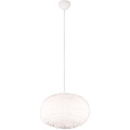 LED Hanglamp Trion Fluffy XL - Taupe synthetisch pluche, 1-lichts, E27 LED lamp