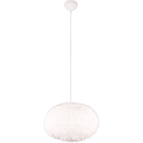 LED Hanglamp Trion Fluffy XL - Taupe synthetisch pluche, 1-lichts, E27 LED lamp LED Hanglamp Trion Fluffy XL - Taupe synthetisch pluche, 1-lichts, E27 LED lamp
