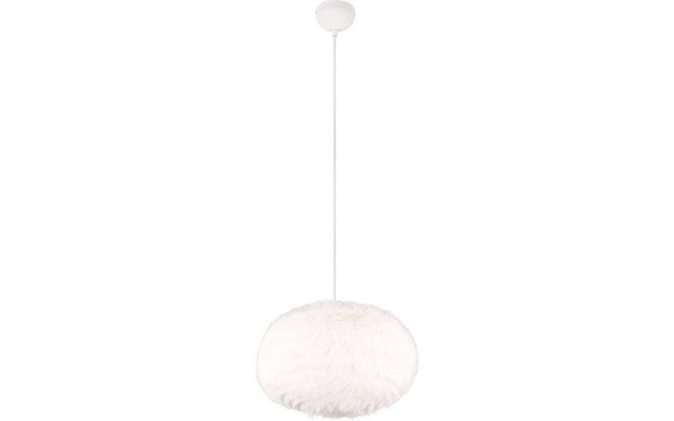 HLW LED LED Hanglamp Trion Fluffy XL - Taupe synthetisch pluche, 1-lichts, E27 LED lamp