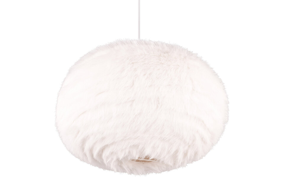 HLW LED LED Hanglamp Trion Fluffy XL - Taupe synthetisch pluche, 1-lichts, E27 LED lamp