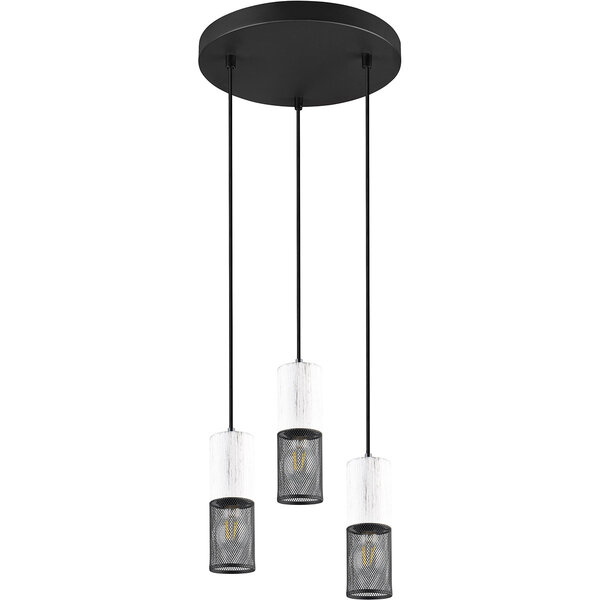 HLW LED Moderne LED Hanglamp - Metalen 3-Lichts Zwart & Wit - E27 Fitting HLW LED Moderne LED Hanglamp - Metalen 3-Lichts Zwart & Wit - E27 Fitting