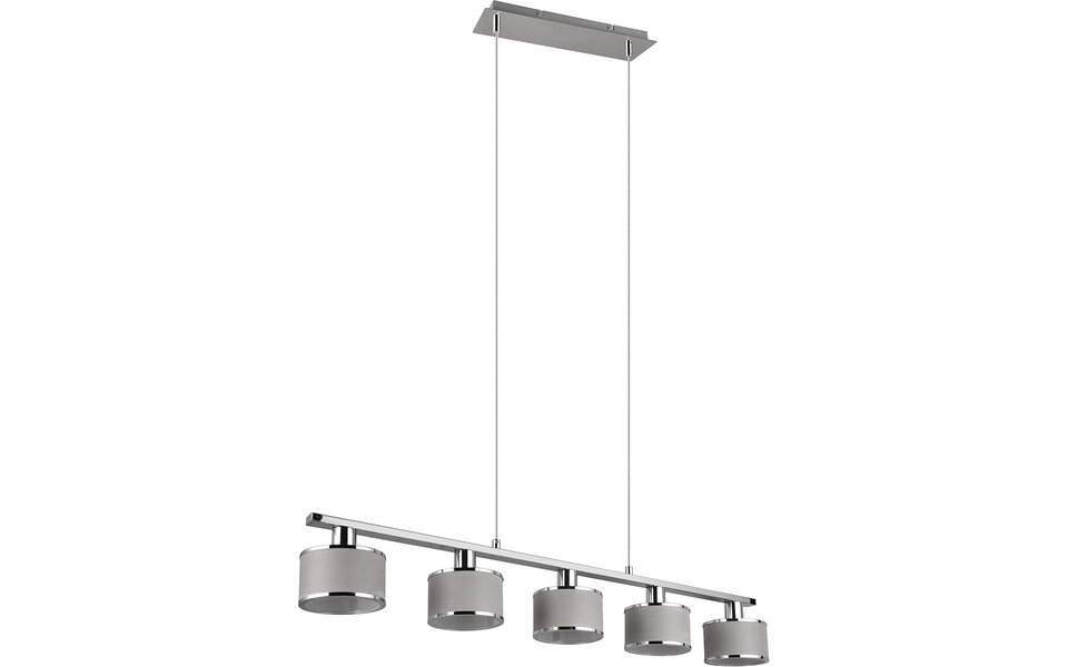 HLW LED Metalen LED Hanglamp Trion Arona - 5-lichts LED Hanglamp met E14 fitting in Chroom