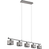 HLW LED Metalen LED Hanglamp Trion Arona - 5-lichts LED Hanglamp met E14 fitting in Chroom