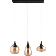 Metalen Zwarte LED Hanglamp - 3-lichts E14 LED Lamp