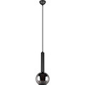 Zwarte Metalen LED Hanglamp Trion Yton - Rond, Mat Zwart, E27, Aanpasbaar