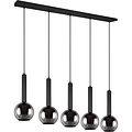 Moderne Metalen LED Hanglamp - Zwarte LED Hanglamp met 5 Lichtpunten, E27 Fitting