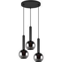 Zwarte Metalen LED Hanglamp Trion Yton - 3 Lichtpunten