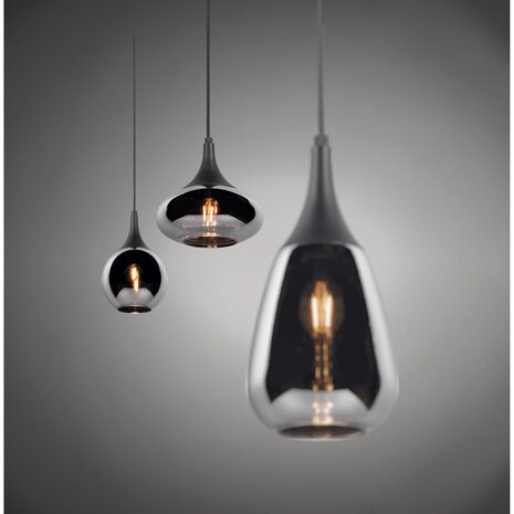 HLW LED Moderne Zwarte Metalen LED Hanglamp met 3 Lichtpunten en E14 Fitting HLW LED Moderne Zwarte Metalen LED Hanglamp met 3 Lichtpunten en E14 Fitting