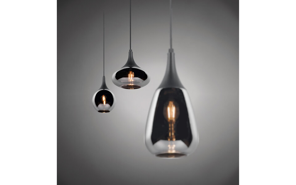 HLW LED Moderne Zwarte Metalen LED Hanglamp met 3 Lichtpunten en E14 Fitting