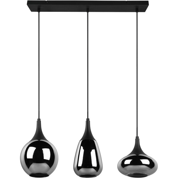 HLW LED Moderne Zwarte Metalen LED Hanglamp met 3 Lichtpunten en E14 Fitting HLW LED Moderne Zwarte Metalen LED Hanglamp met 3 Lichtpunten en E14 Fitting